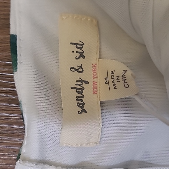 SANDY &SITropical Green and White Midi Dress for women zise m new dress casual. - Picture 2 of 16